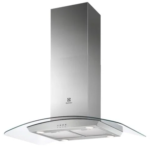 90cm Island Cooker Hood, Stainless Steel and Glass, 3 Speeds, Electrolux
