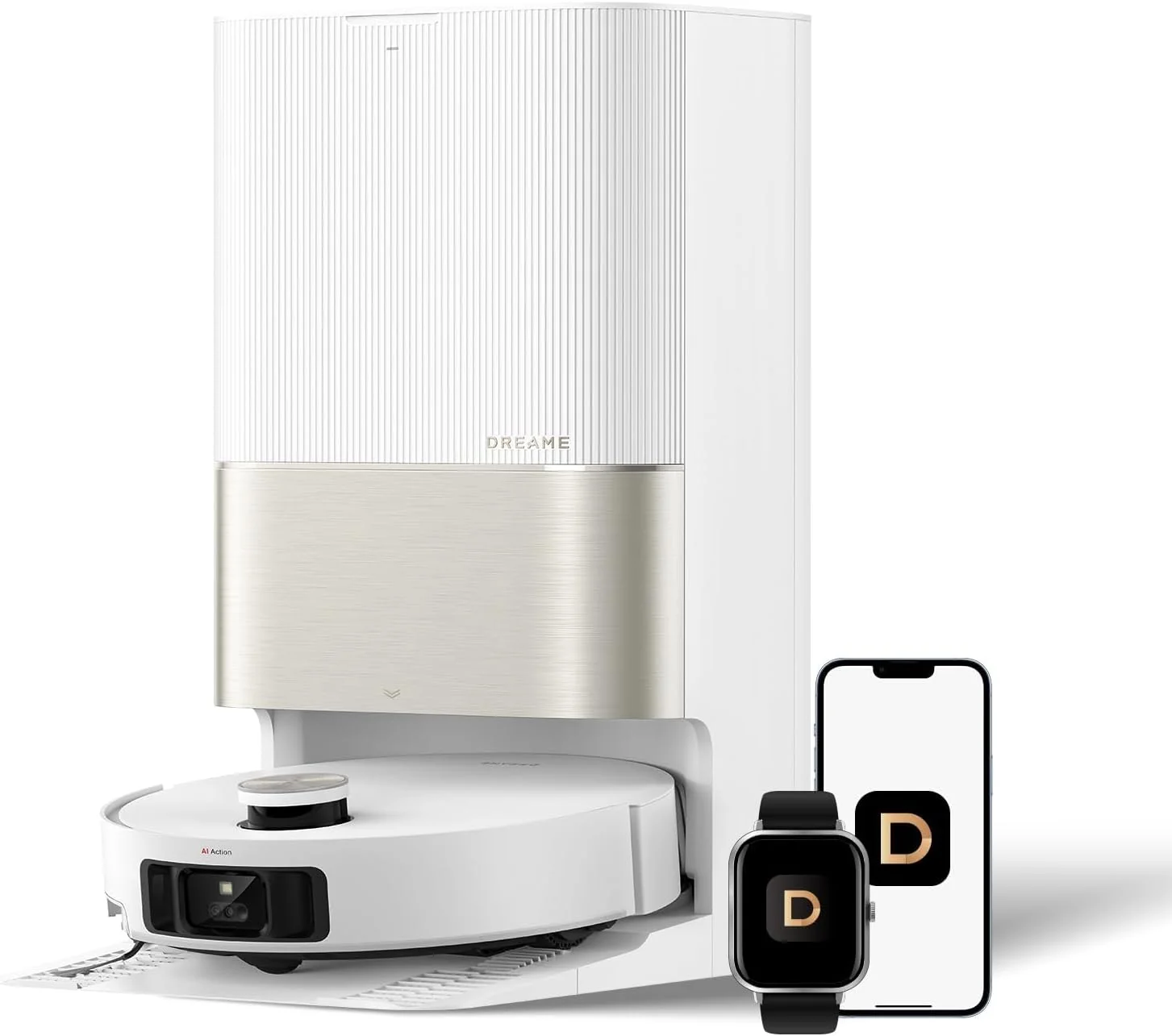 X50 Ultra Complete White robot vacuum with retractable legs and DuoBrush system