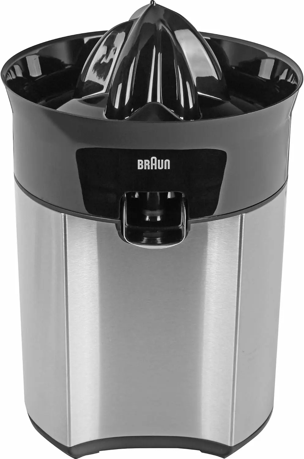 Black and Silver Electric Juicer, XL Spout, Anti-Drip, 60W by Braun