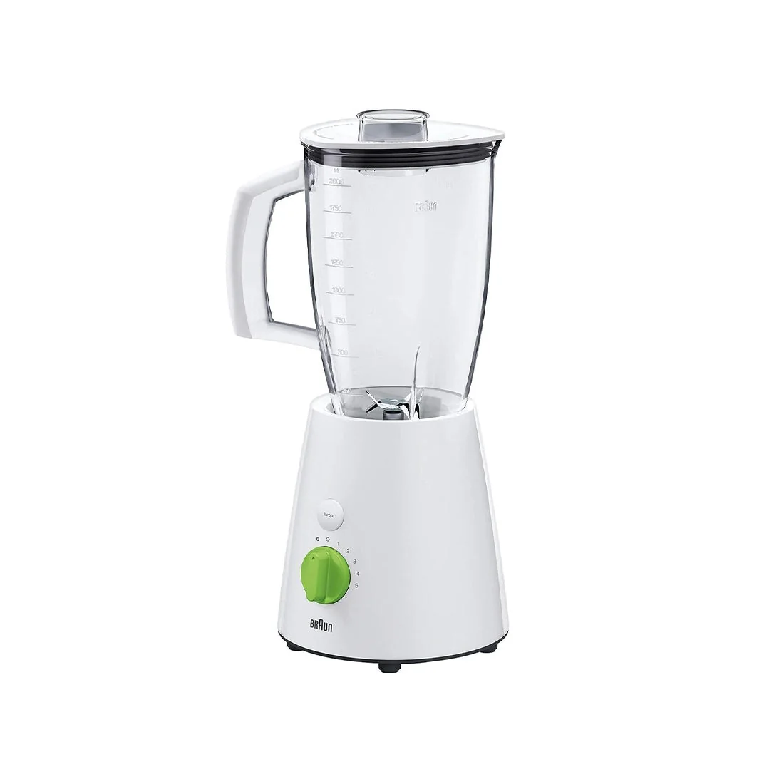 White Jug Blender 2L, 800W, 5 Speeds, Turbo Function - Braun