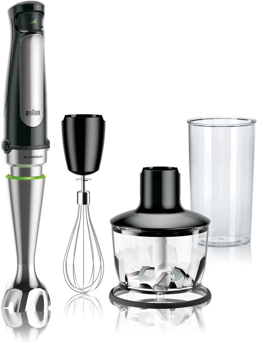 MultiQuick 7 Hand Blender with Chopper and Beaker, 1000W by Braun