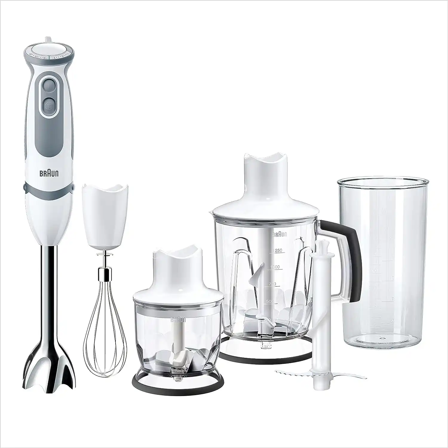MultiQuick 5 Vario Hand Blender, 21 Speeds, 1000W, White, Braun