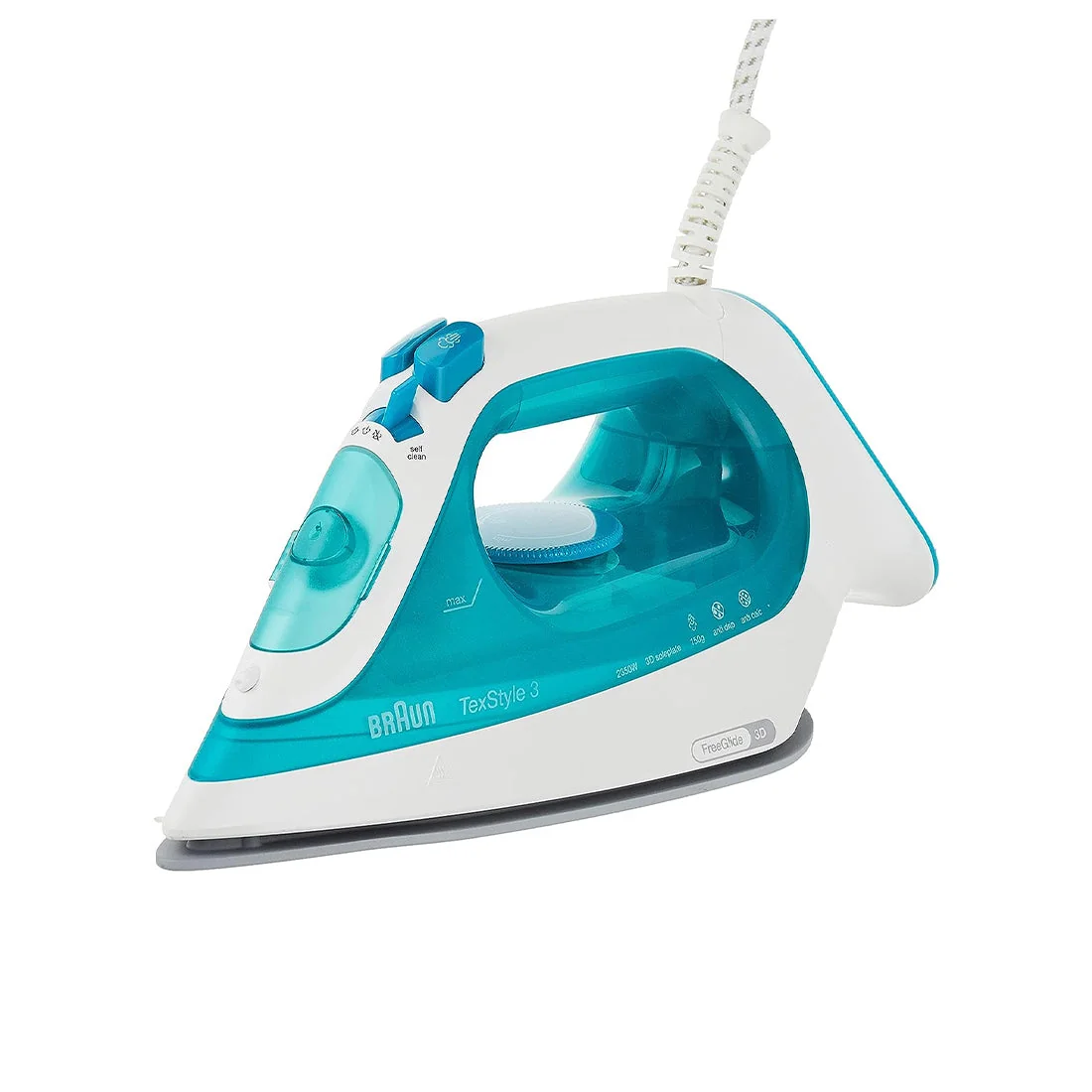 Blue Steam Iron with Super Ceramic Soleplate, 2000W, 220ml â€“ Braun