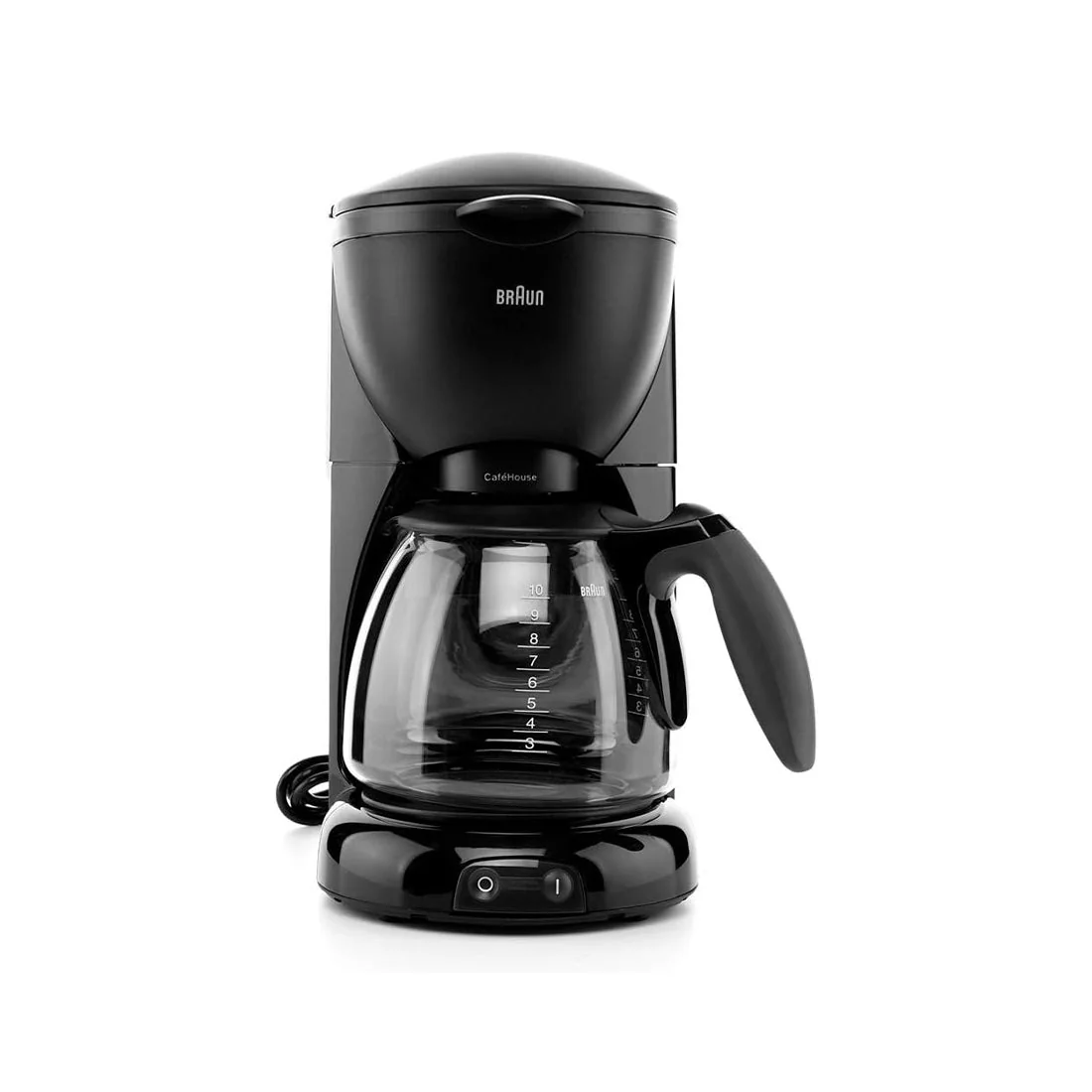 Black Coffee Maker with Auto Shut-Off and Anti Drip, Braun