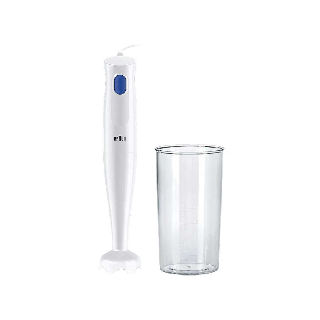 MultiQuick 1 White Hand Blender, 450W, 600ml Beaker, Braun