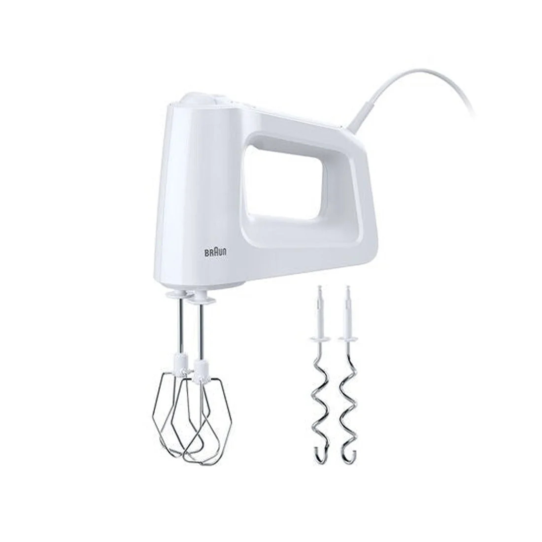 MultiMix 3 Hand Mixer, 450W, 5 Speeds, White, Braun