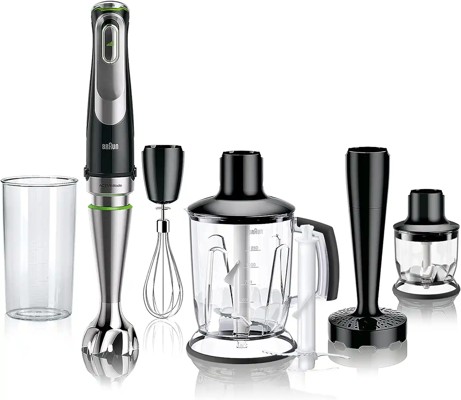 MultiQuick 9 Hand Blender Set with Attachments, black, Braun