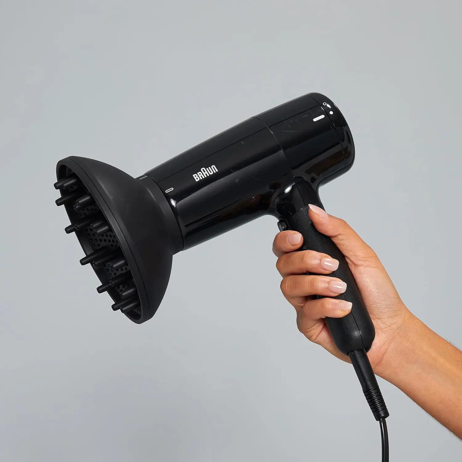 Ion Black Lightweight Hair Dryer 2200W with IONTEC, 3 Heat Modes, Braun