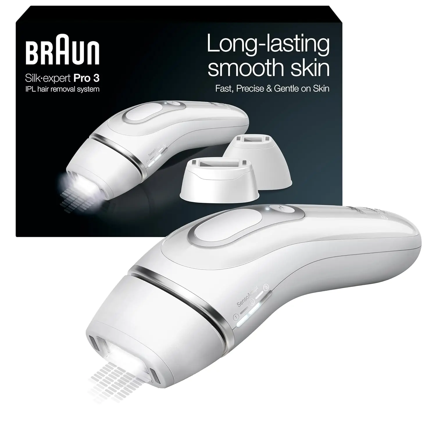 IPL Silk-Expert Pro 3 IPL3221 hair removal device for long-lasting smooth skin, braun