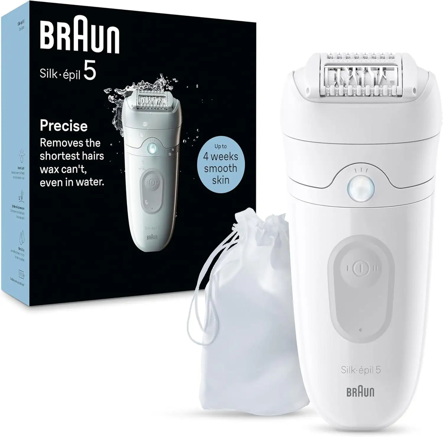 Silk-épil 5 Epilator with Bikini Trimmer and Attachments, braun