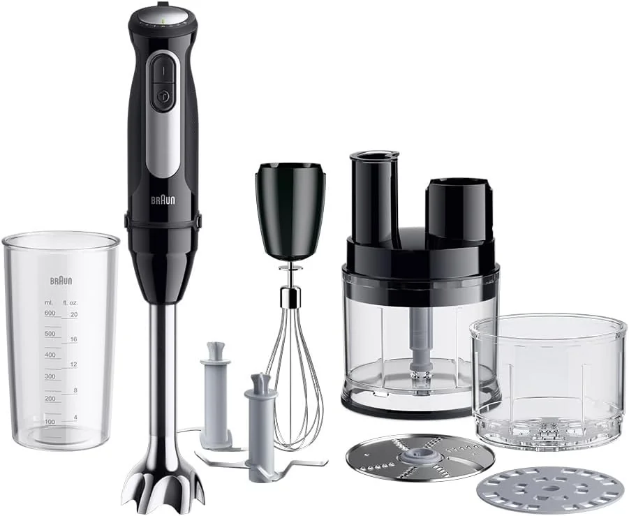 MultiQuick 5 Pro Black Hand Blender with Accessories, 1000W, Braun