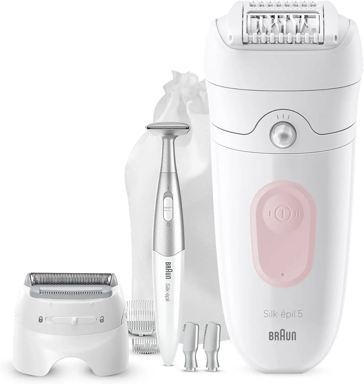 Silk-épil 5 Epilator with Bikini Trimmer and Attachments, braun