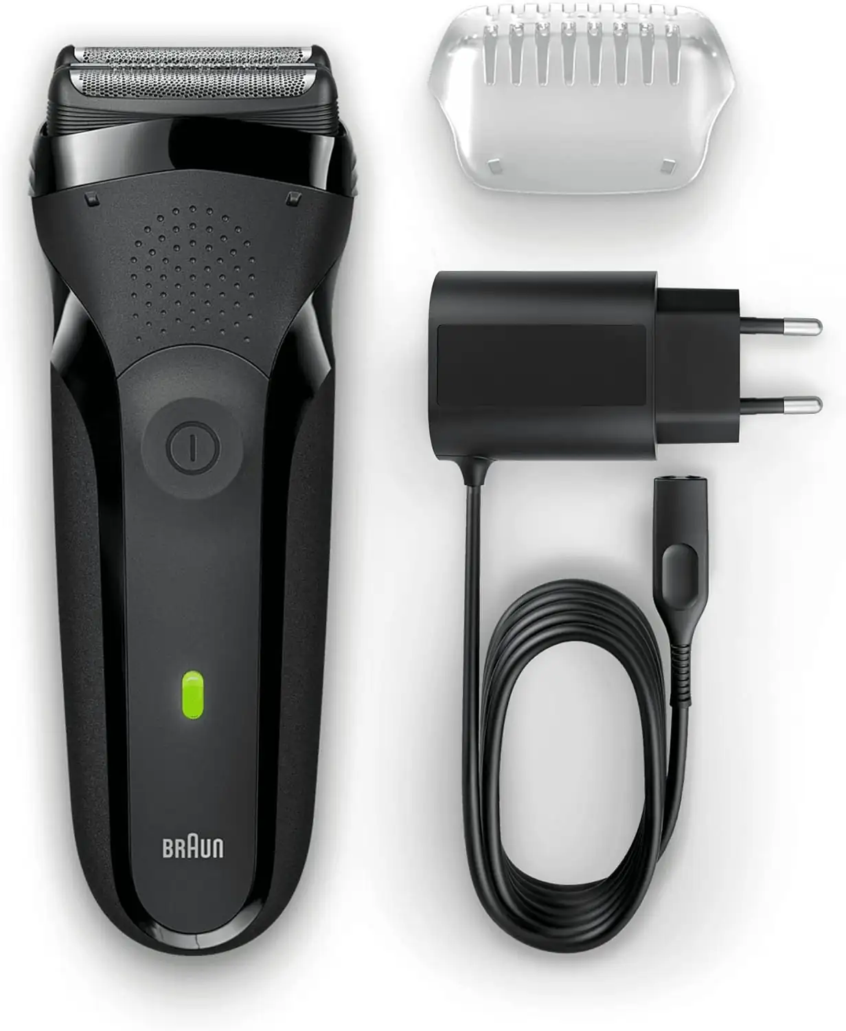 Series 3 S300 Electric Foil Shaver, Black, Rechargeable