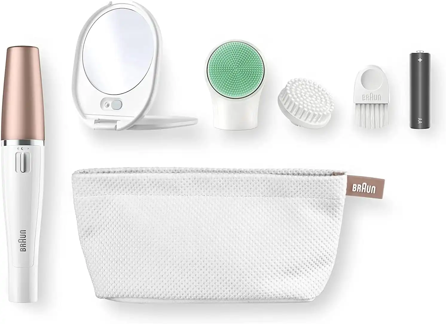 Face Epilator SE851V with Precision Head and Sonic Brush, braun