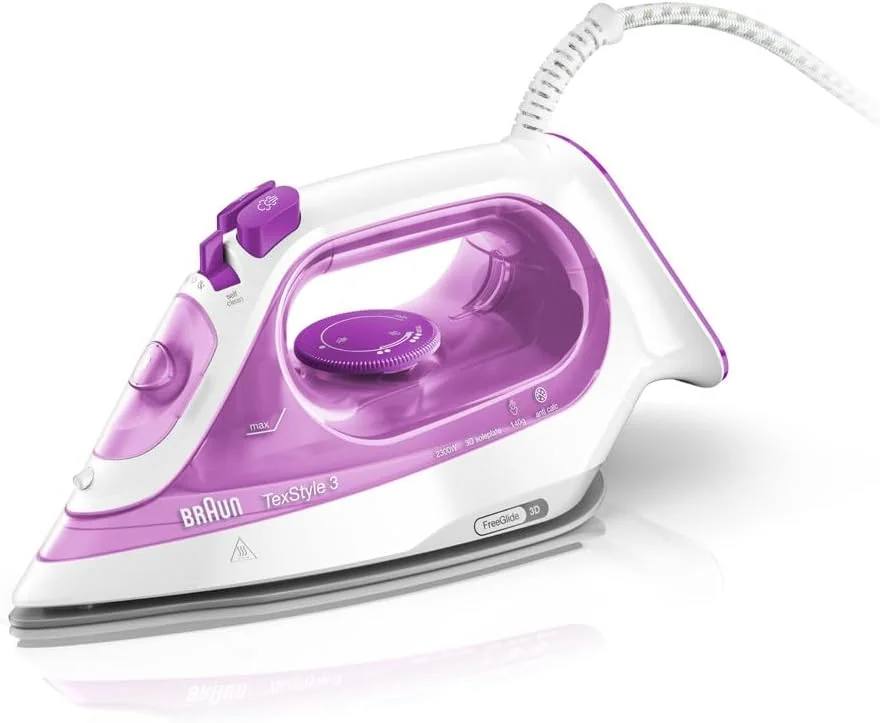 Purple Steam Iron 2300W, 30x12cm, 240V by Braun