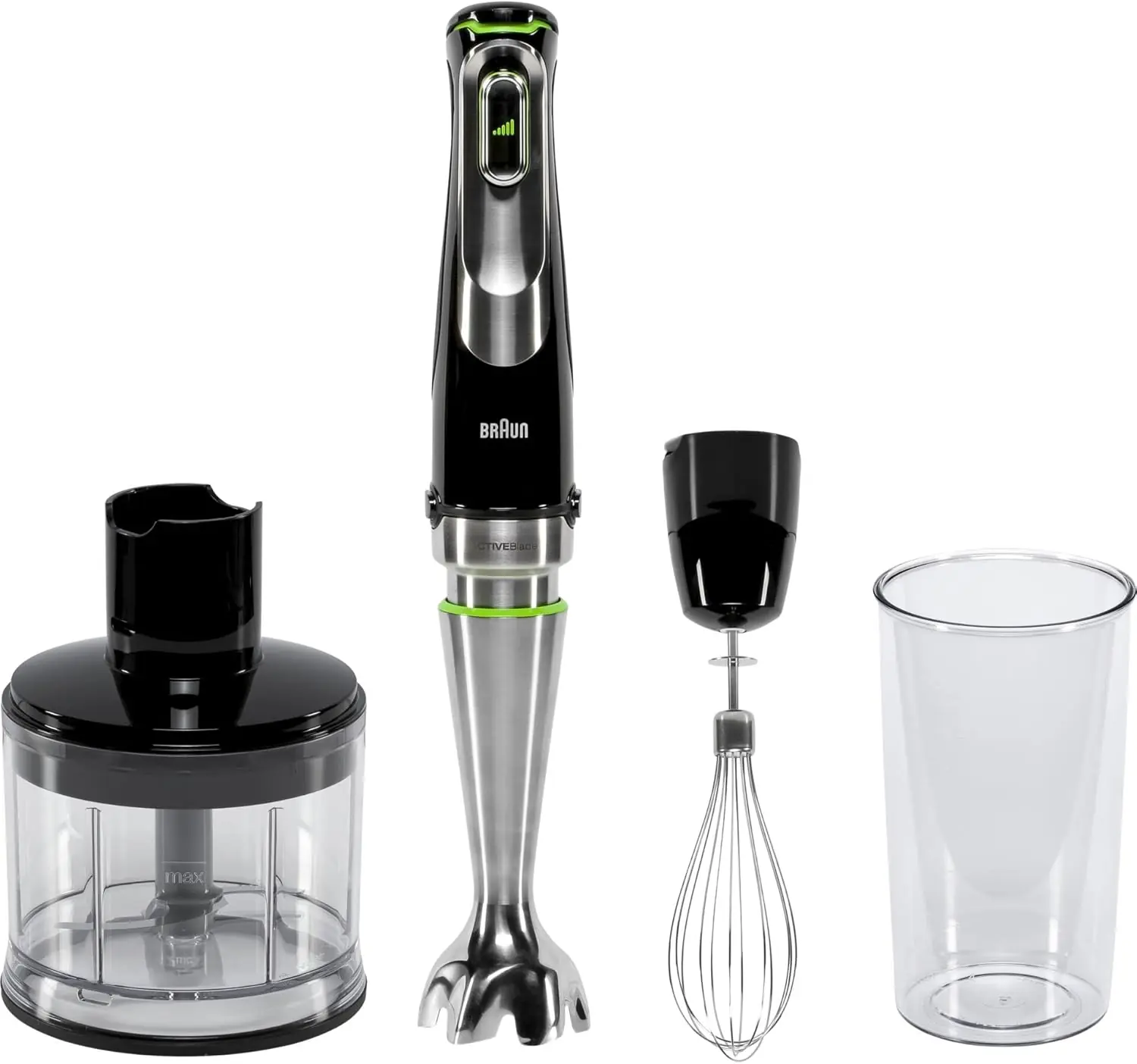 MultiQuick 9 Hand Blender MQ9135, 1200W, Black, with Accessories - Braun