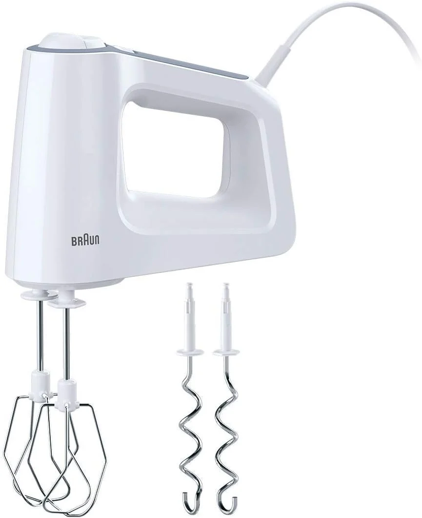 Multimix 3 Hand Mixer with 5 Speeds, 500W, White - Braun