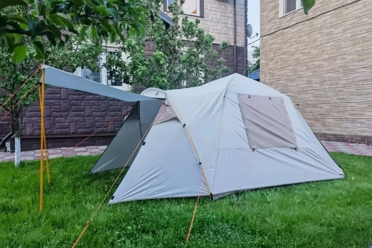 Outdoor Camping Tent with Awning â€“ Large Size | 2.35 Ã— 3.55 m