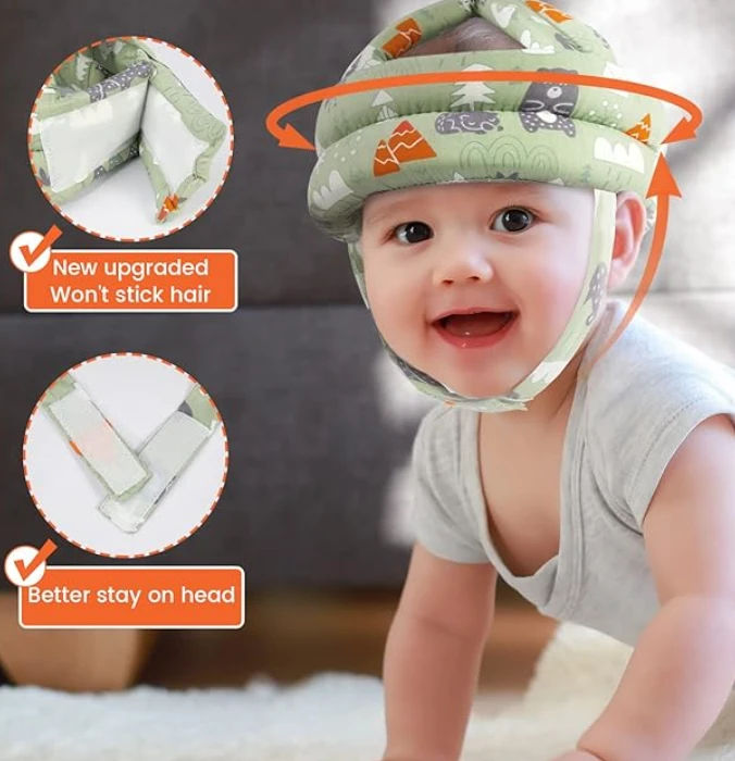 Baby Safety Head Protection Helmet â€“ Soft Breathable Cotton Protective Cap for Infants & Toddlers