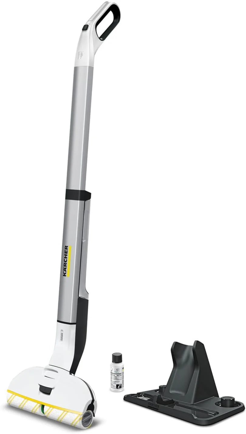Electric Wiping Mop EWM 2, Cordless Floor Cleaner, White, 20 min Runtime, 360ml Tank, by Karcher