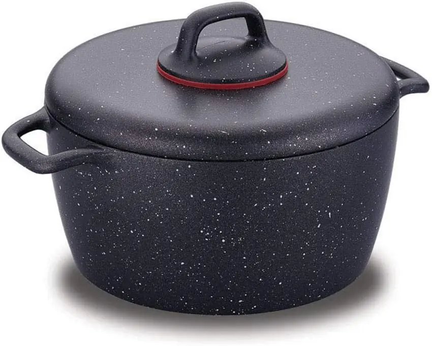 Gusto Nonstick Granite Casserole Pot 24cm, 5L, Die Cast Aluminum, Korkmaz