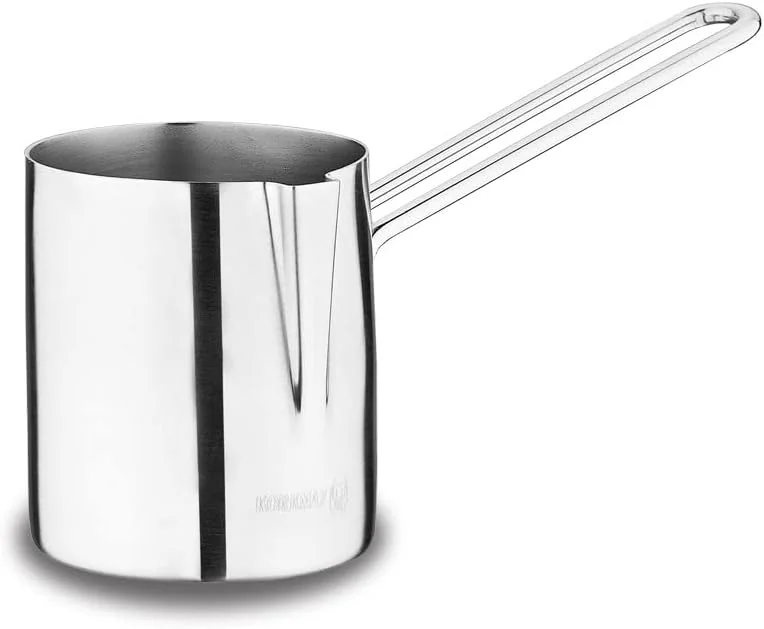 Proline Satin Milkpan 1L, Stainless Steel, Slip-Free Handle by Korkmaz