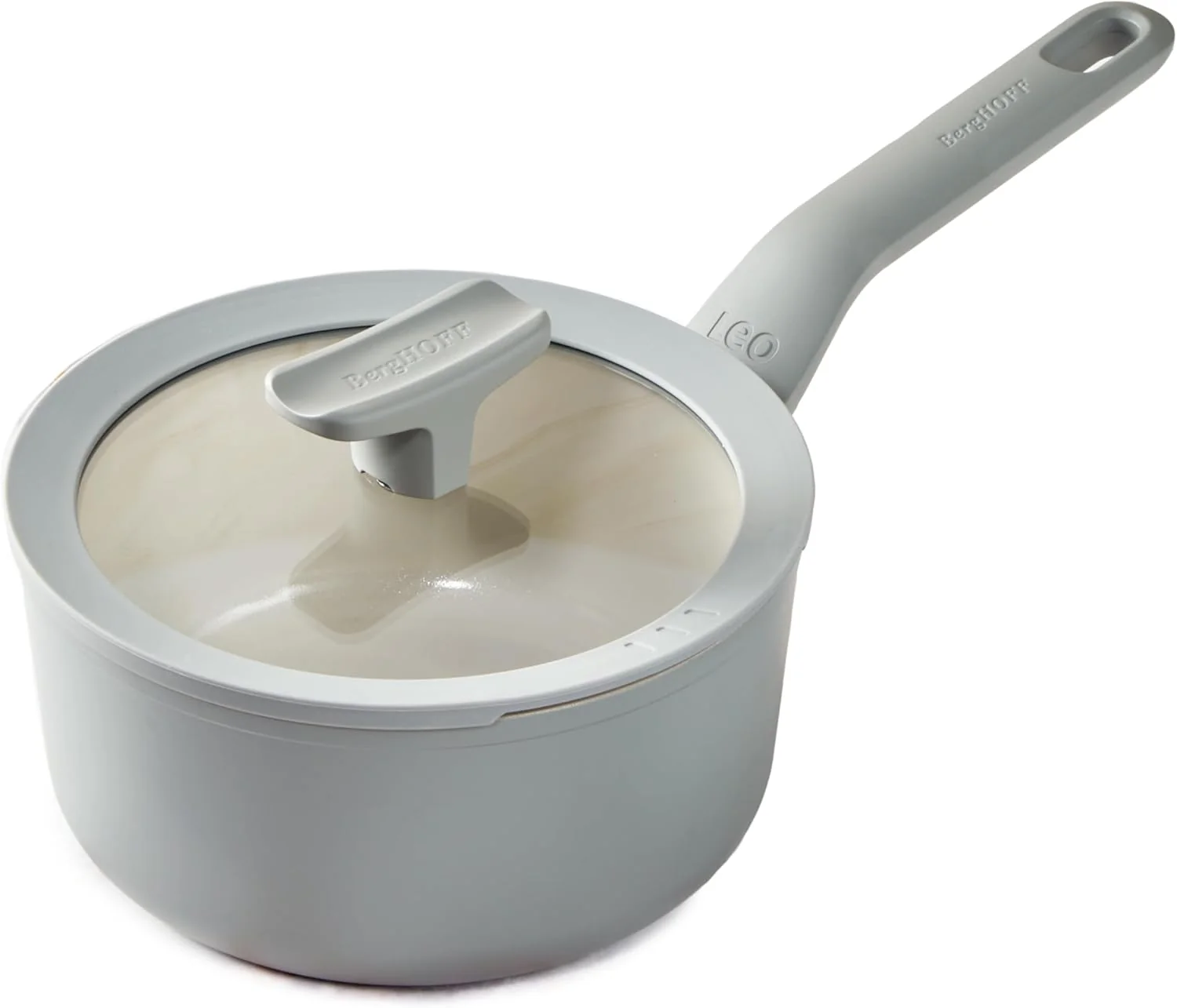 Non Stick Covered Saucepan with Glass Lid, 18cm, Moonmist, Berghoff