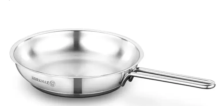 Tombik 24 cm Frypan, Stainless Steel, Induction Compatible, Korkmaz