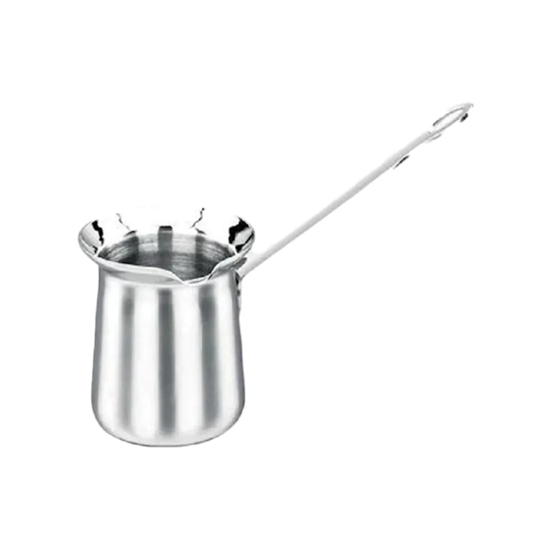Classic stainless steel coffee pot, 4-cup capacity, ergonomic handle