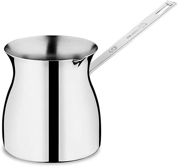 Terra 4-Cup Stainless Steel Coffee Pot, Polished Finish, korkmaz