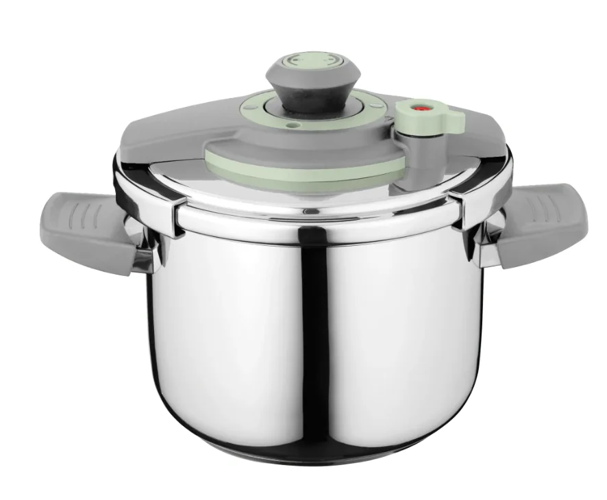 6L Stainless Steel Pressure Cooker with Safety Lock, Induction Ready