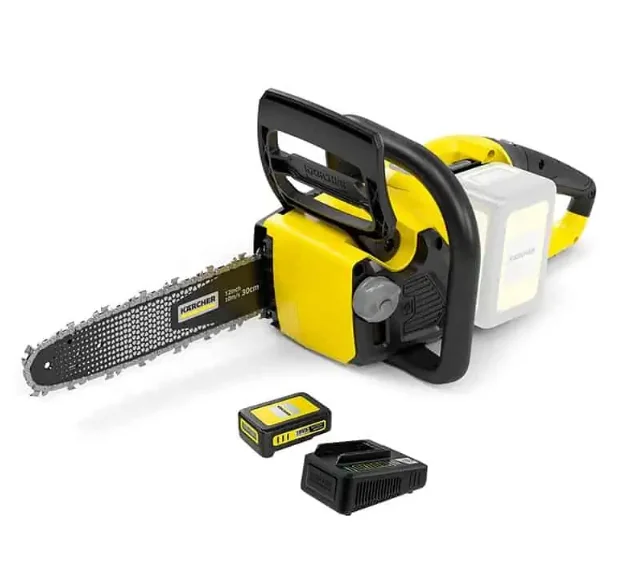 Cordless Chainsaw 18V with 30cm Guide Rail and Battery Kit, karcher