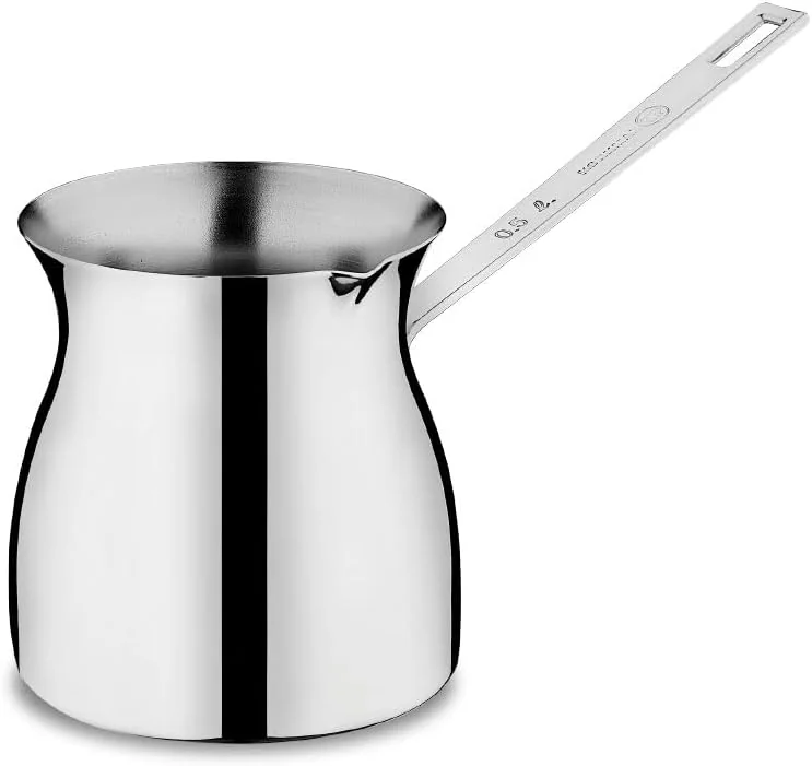Terra 0.5L Stainless Steel Milk Pan, 4 Cup Capacity, Korkmaz