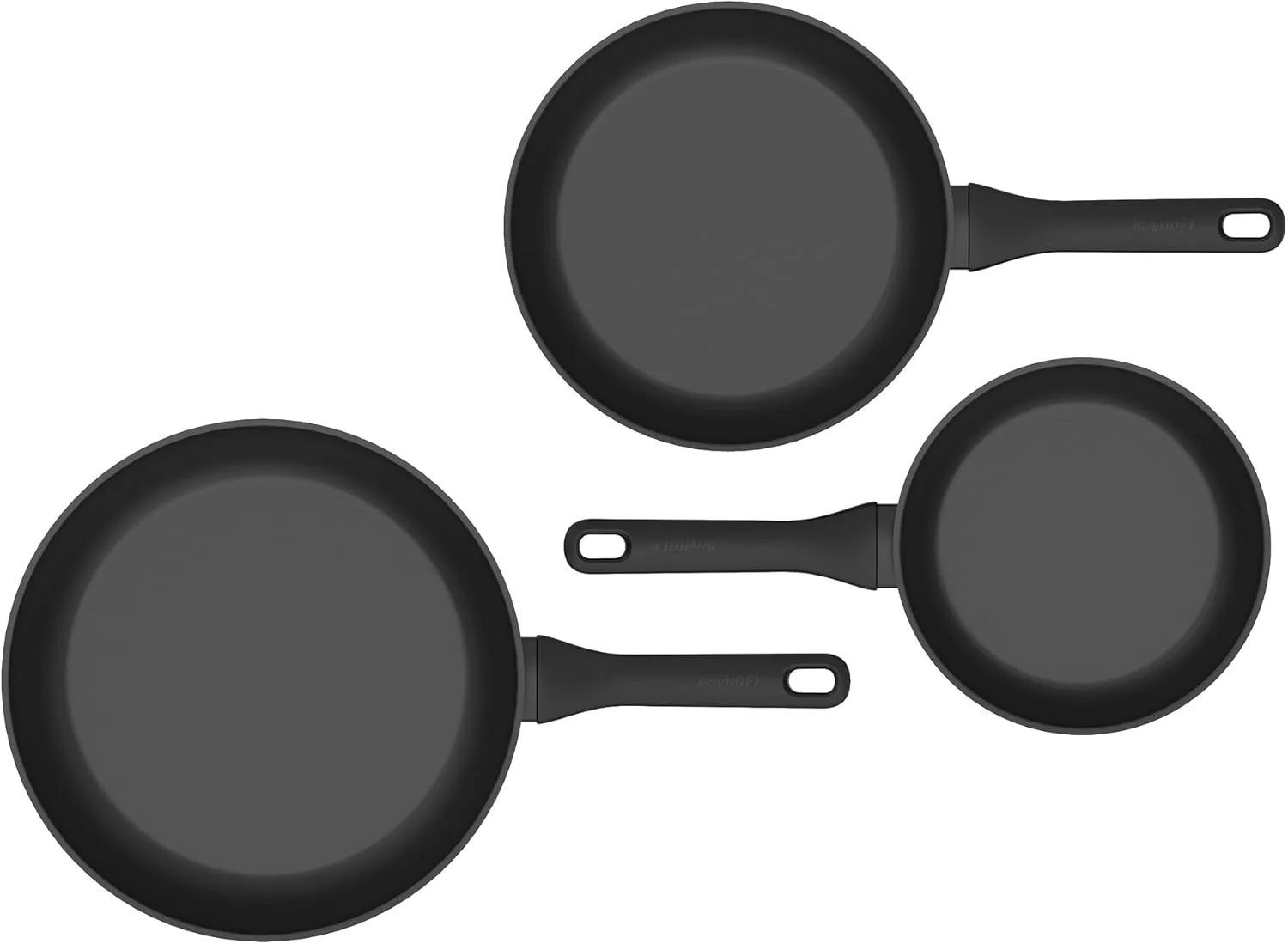 Set of 3 Non-Stick Frying Pans with Ergonomic Handles, Berghoff