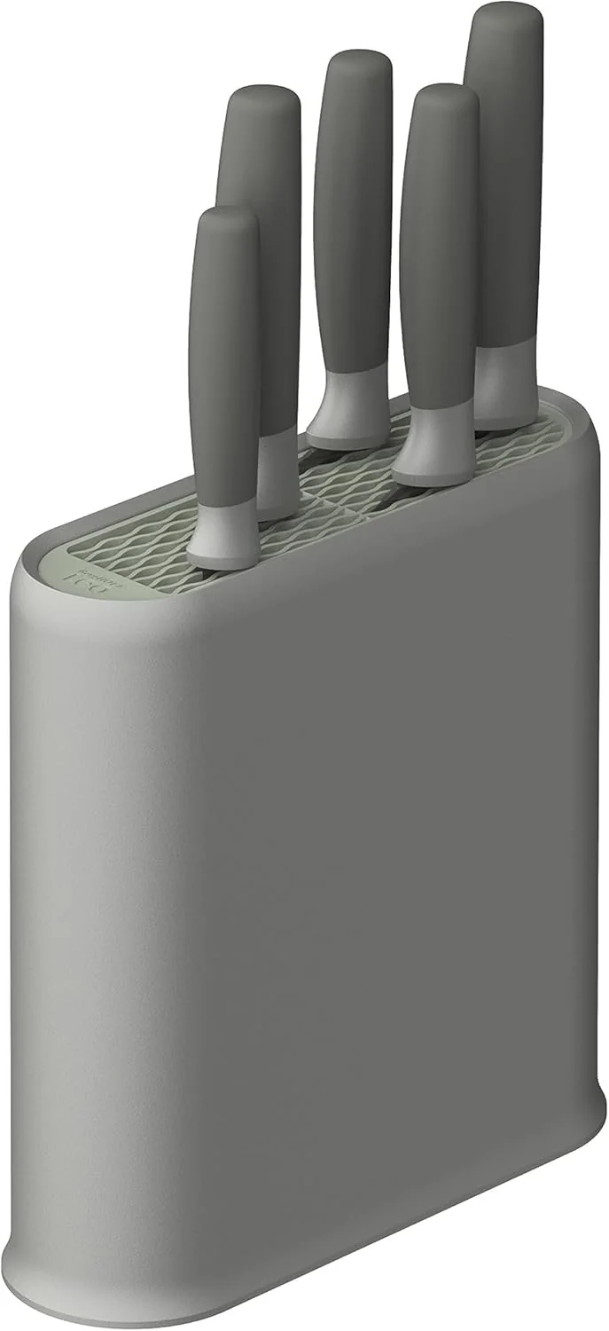 6-Piece Knife Block Set with Ergonomic Handles, Moonmist, stainless steel