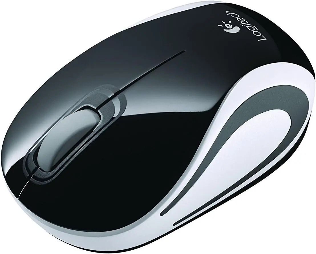 Mini wireless mouse, ultra-compact, black, portable design, Logitech