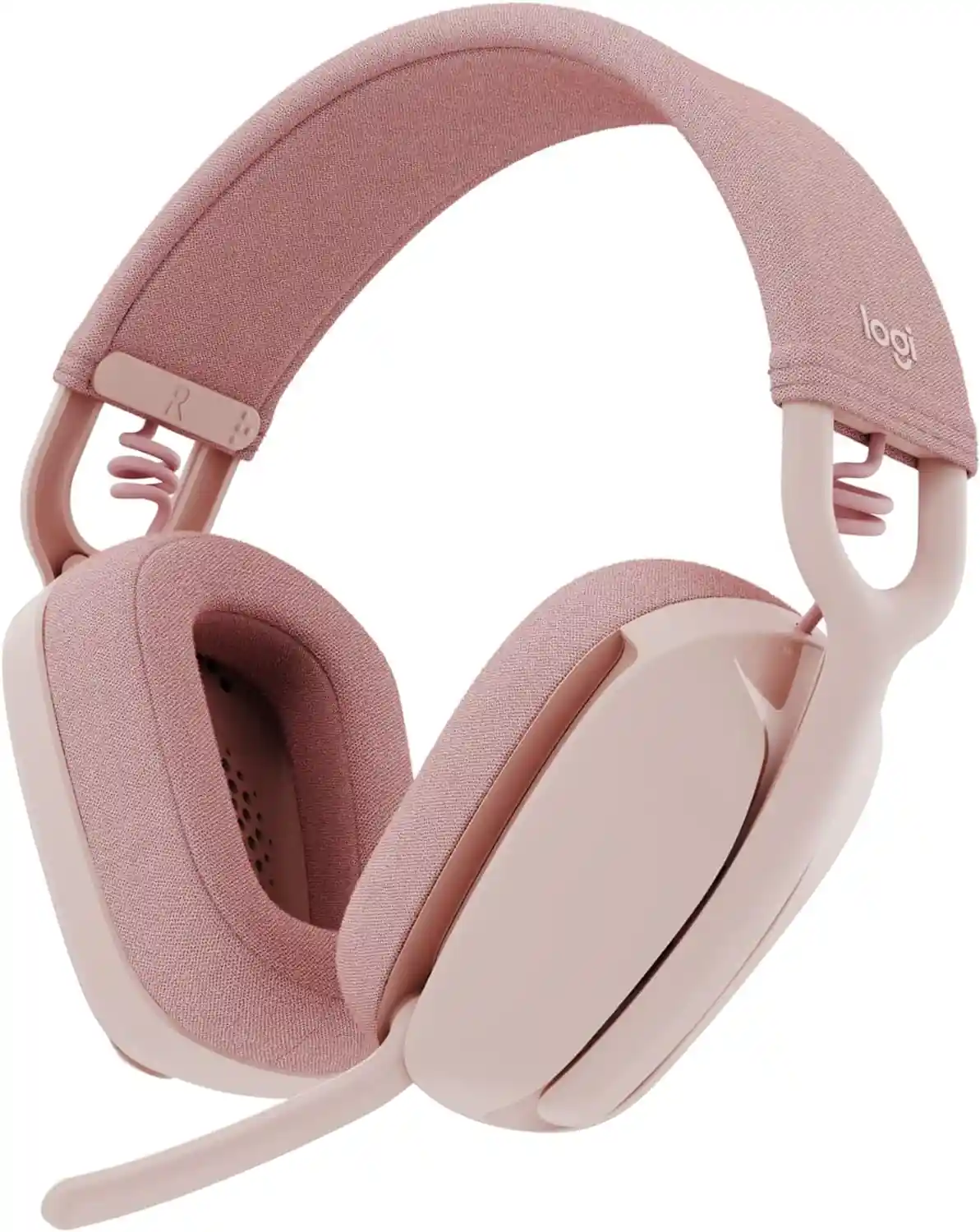 Zone Vibe Wireless Over-Ear Headphones Pink with Noise-Canceling Mic logitech