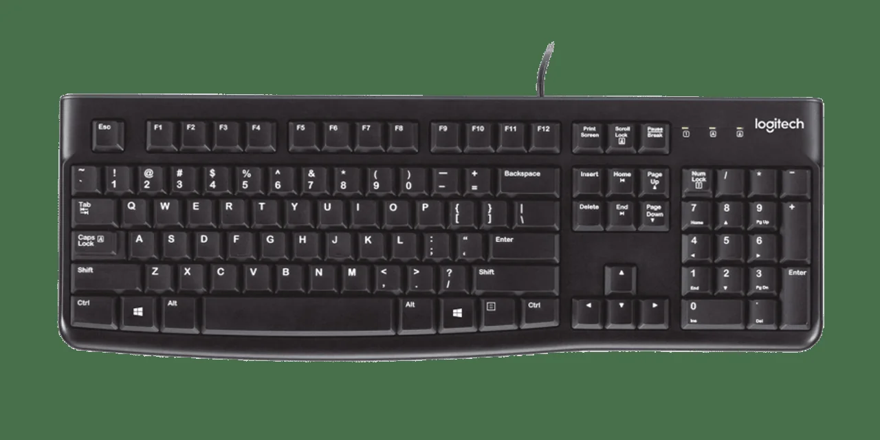 Wired Arabic Keyboard with Full-Size Layout, USB Connection, logitech