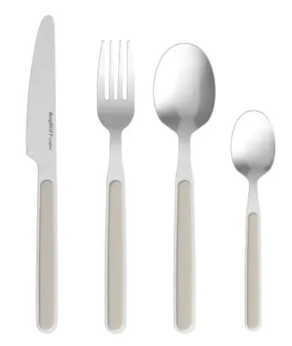 24-piece stainless steel flatware set with ergonomic handles, Balance Moonbeam by Berghoff