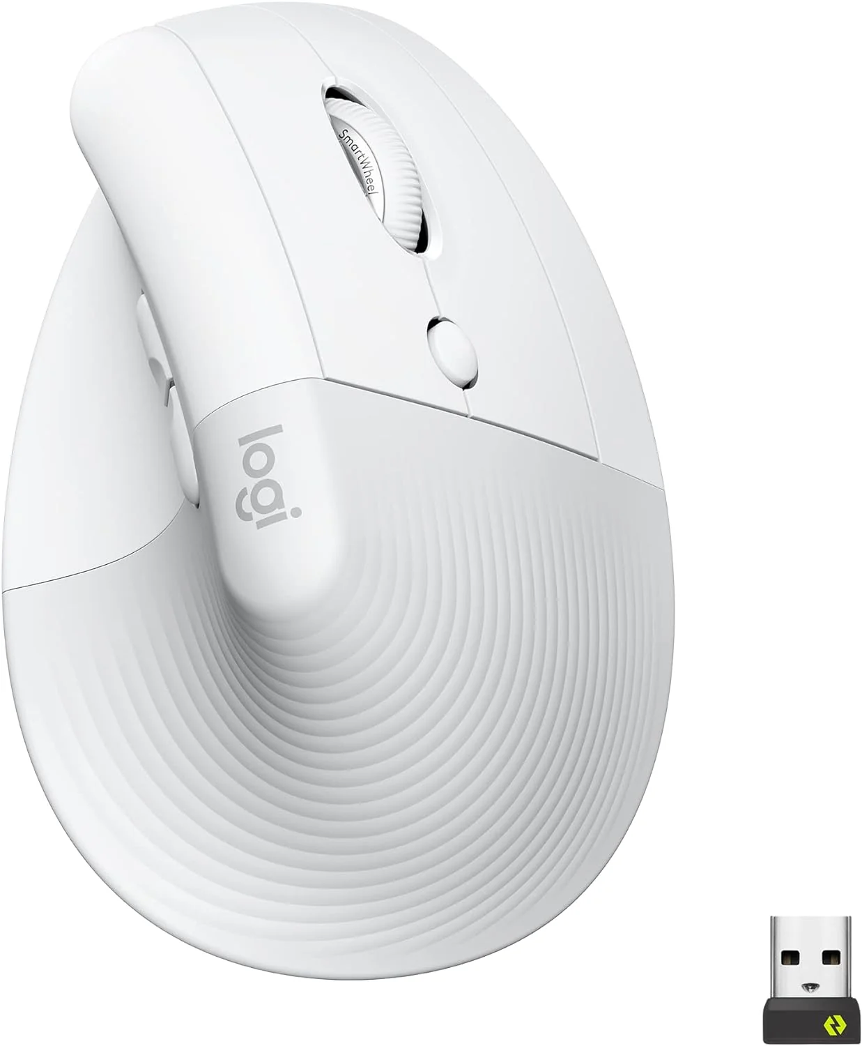 Lift Vertical Ergonomic Mouse, Wireless, White, for Small to Medium Hands, logitech