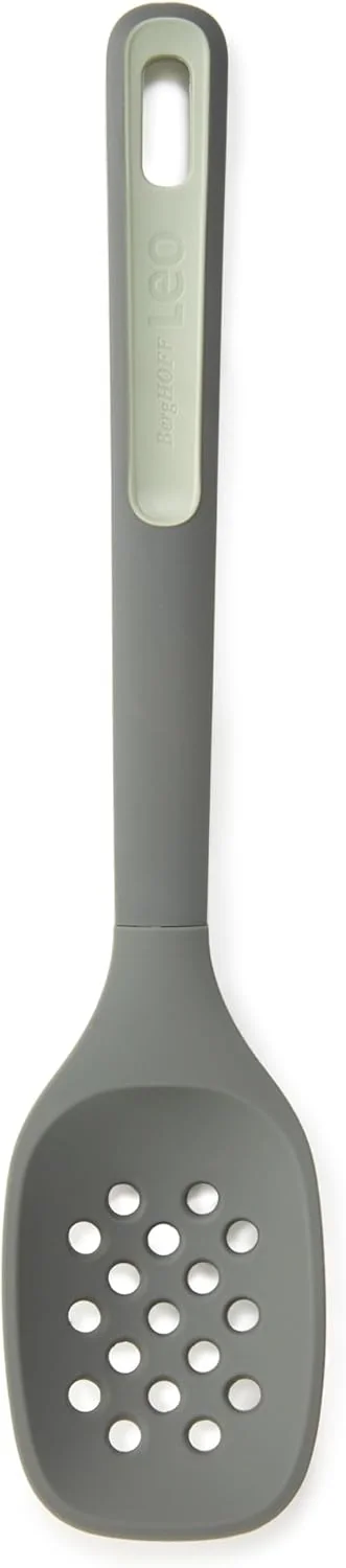 Nylon skimmer with silicone coating, recycled handle, dishwasher safe