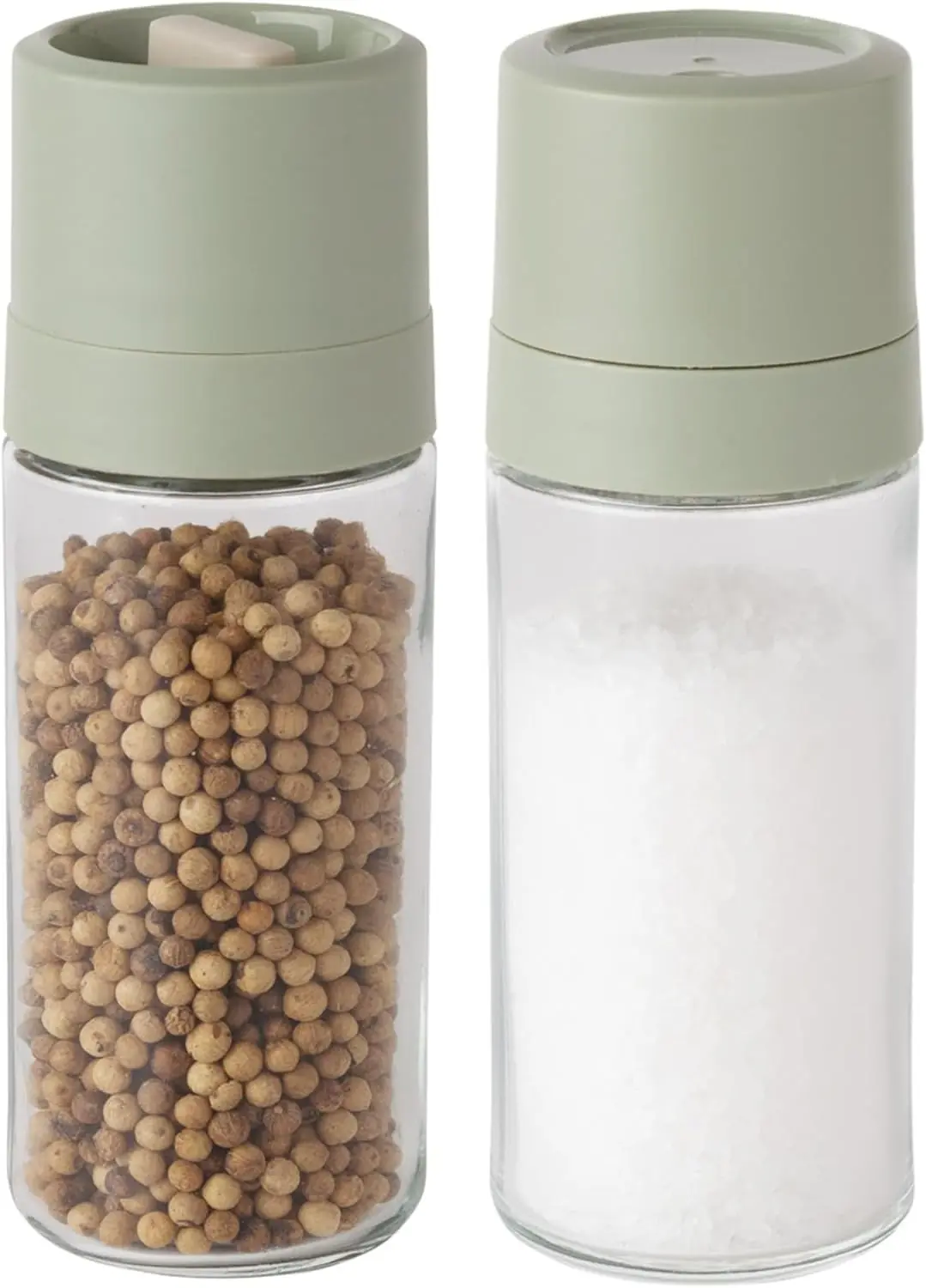 2 Piece Glass Grinder and Shaker Set with Top-Down Mechanism, Berghoff