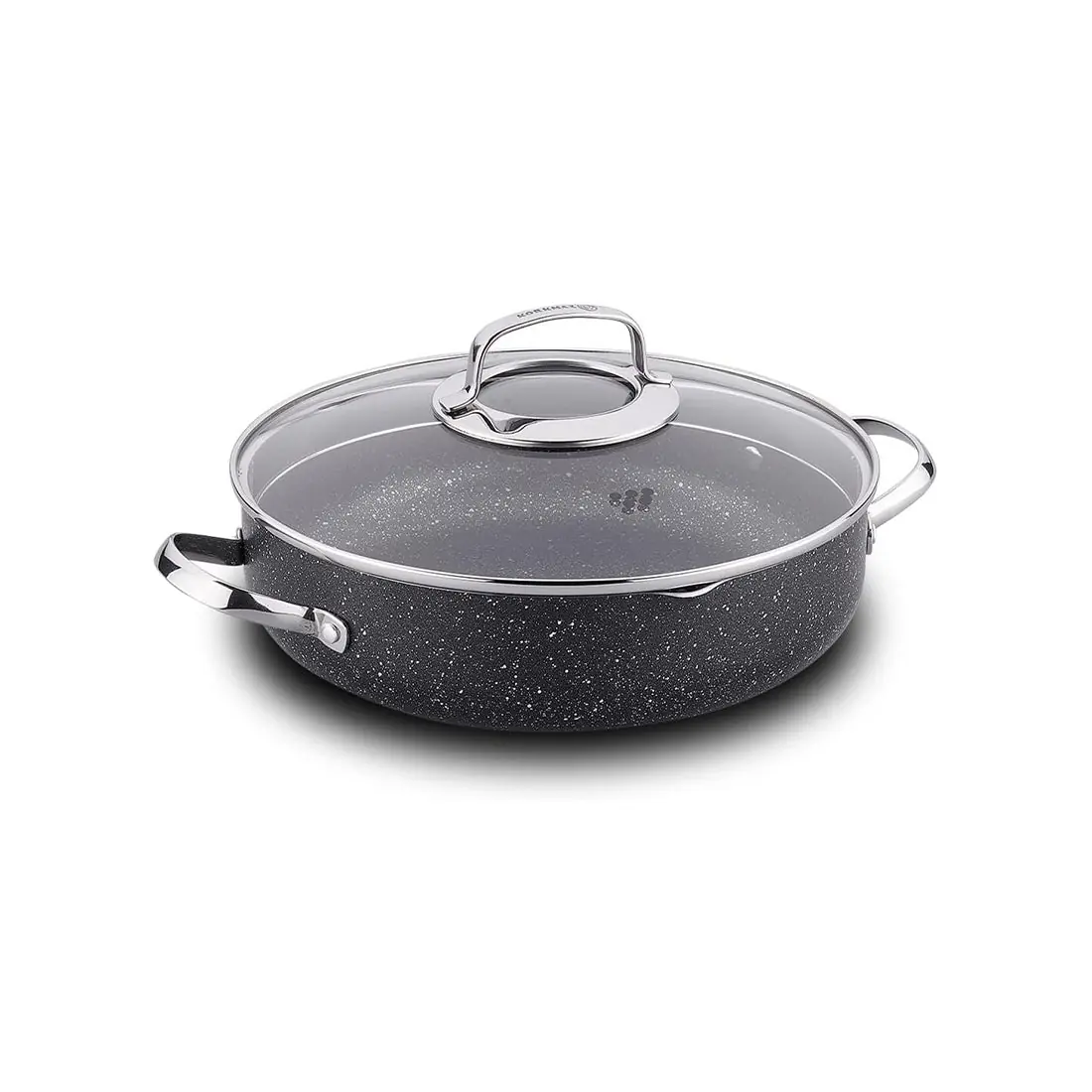 Galaksi 26cm Low Casserole with Granite Non-Stick Coating, Korkmaz