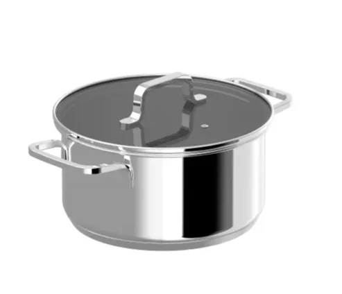 Covered stainless steel casserole dish 18 cm with lid, Helix by Berghoff