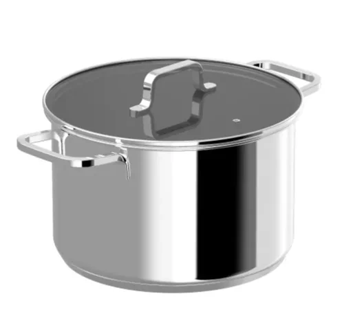 Covered stainless steel stockpot with lid, 28 cm, ovenproof, Berghoff