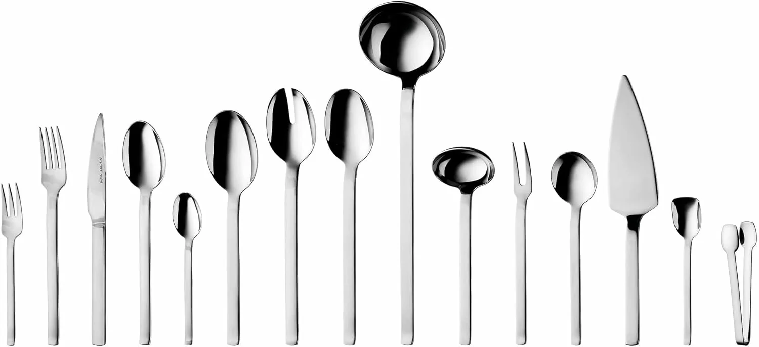 72 Piece Stainless Steel Flatware Set with Serving Utensils, Finesse