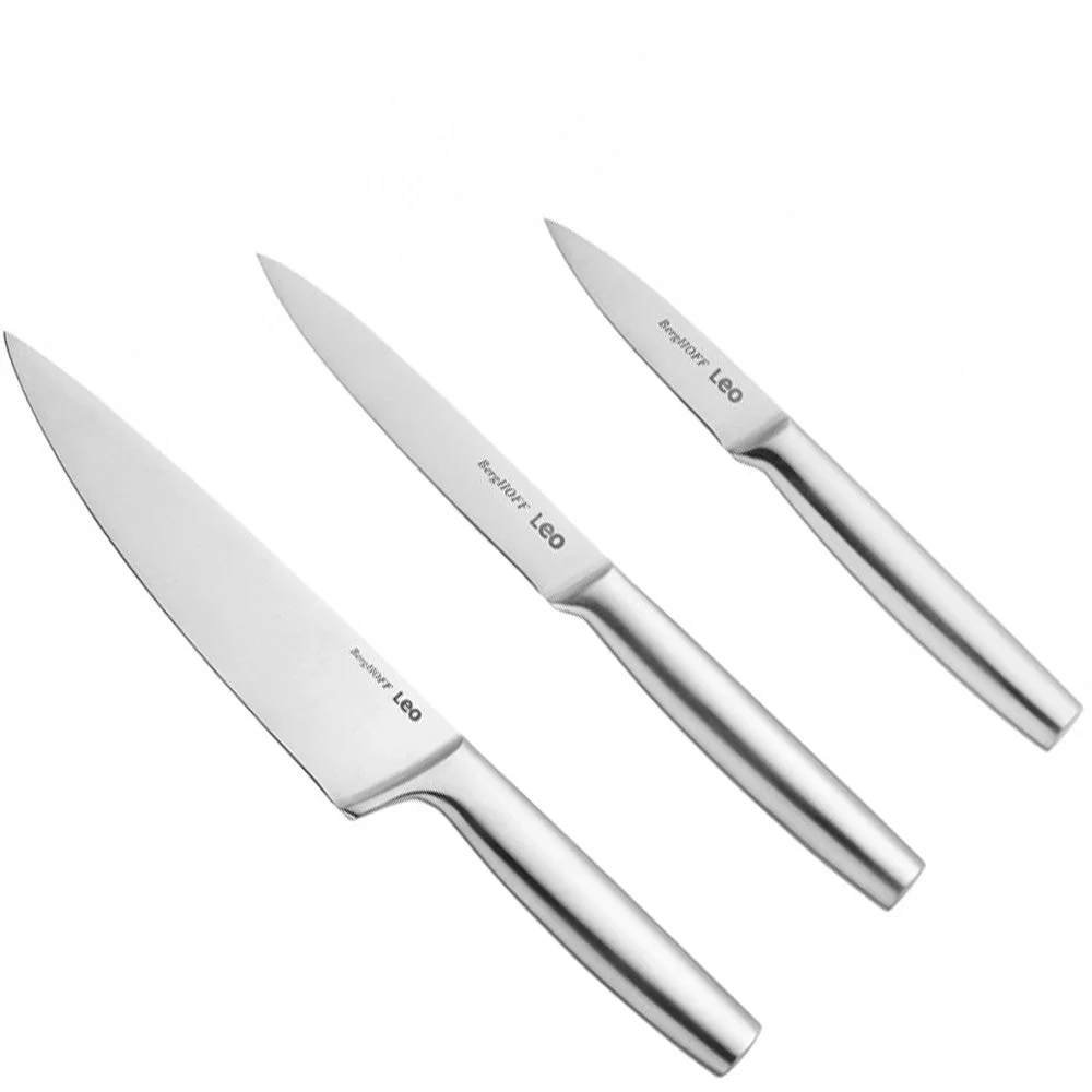3 Piece Stainless Steel Starter Knife Set with Ergonomic Handles, berghoff