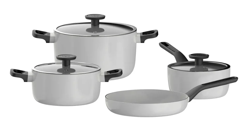 7-Piece Non-Stick Cookware Set with Glass Lids, Induction Ready, Berghoff