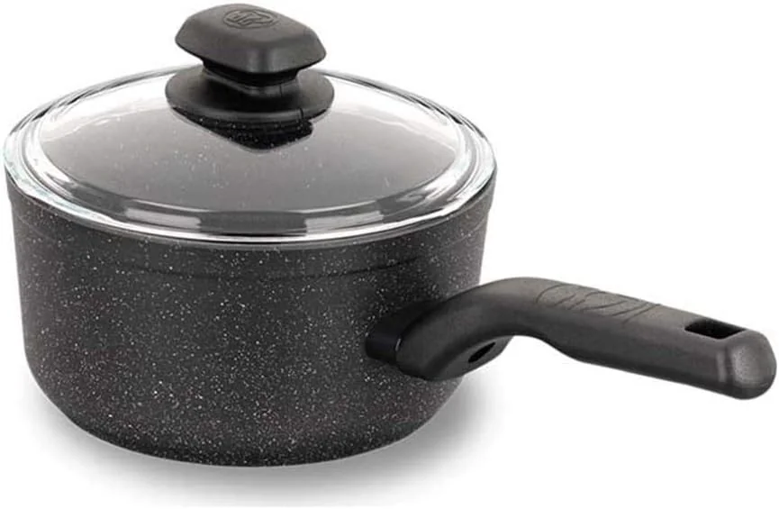 Ornella aluminum nonstick saucepan 18x9 cm 2L with glass lid, Korkmaz