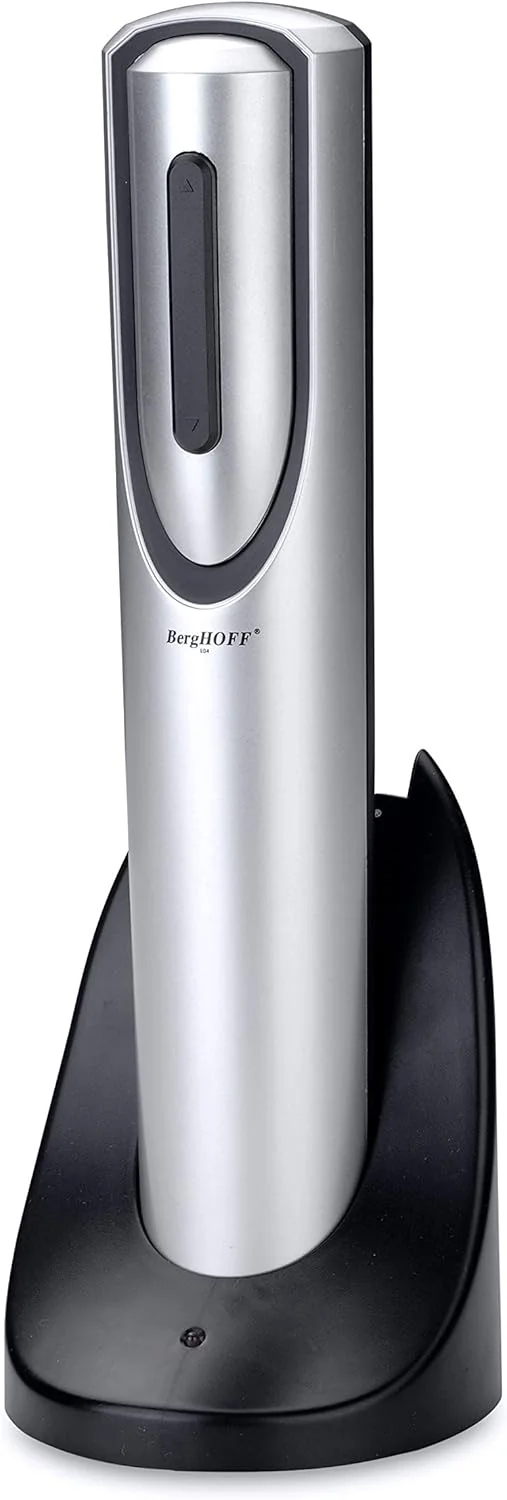 Electric Wine Opener with Charging Base, Stainless Steel